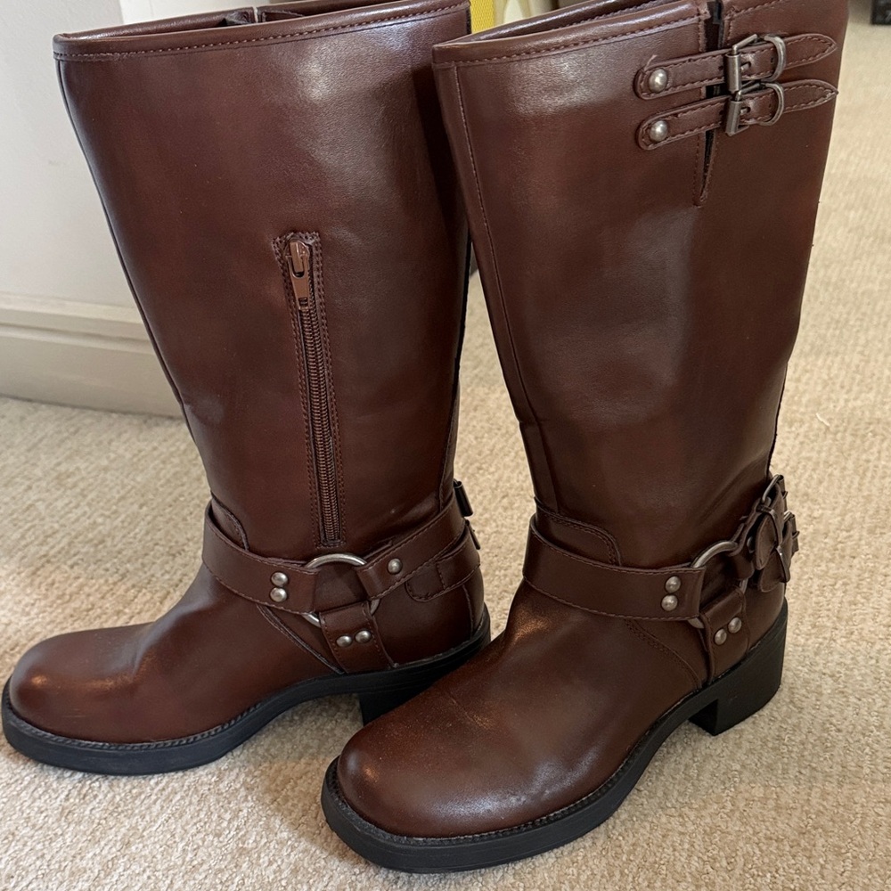 Brown Biker Boots are